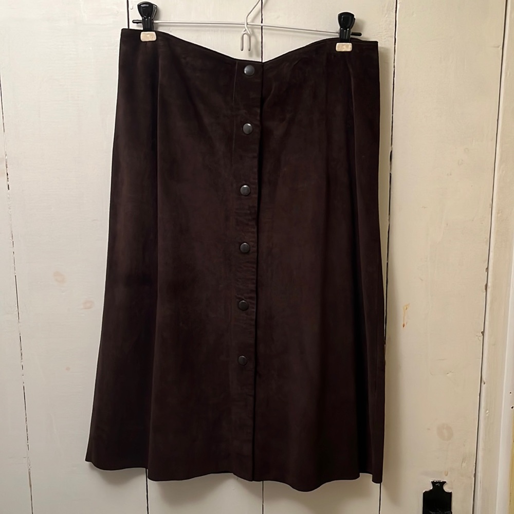 Banana Republic Brown Suede A Line Skirt size 10